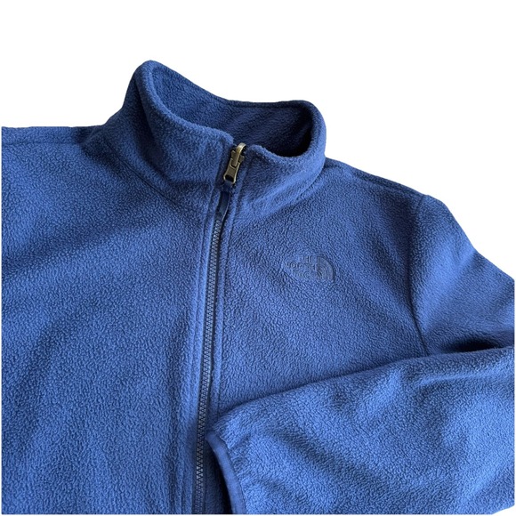 The North Face Jacket Girls size XL Fleece Zip Navy Pocket Coat - Picture 1 of 6